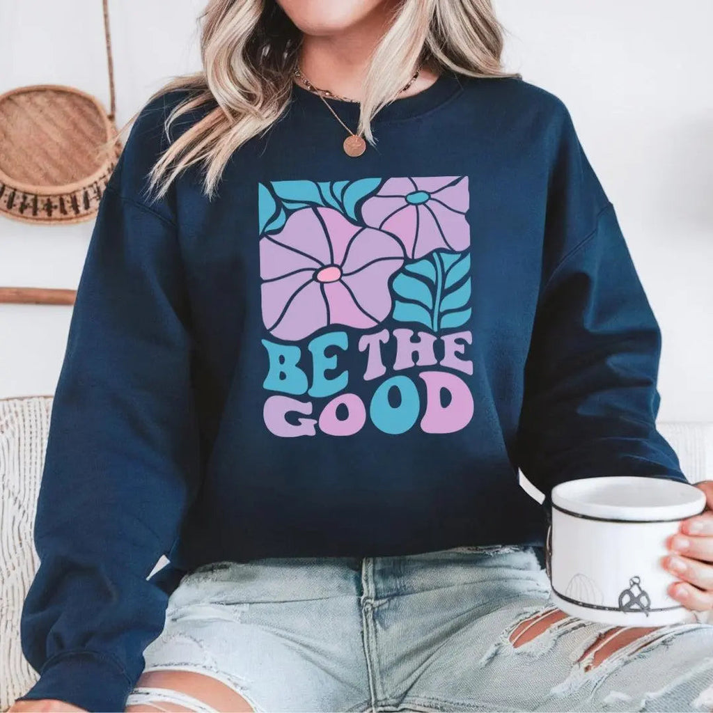 Be the Good Retro Flowers Crewneck Sweatshirt