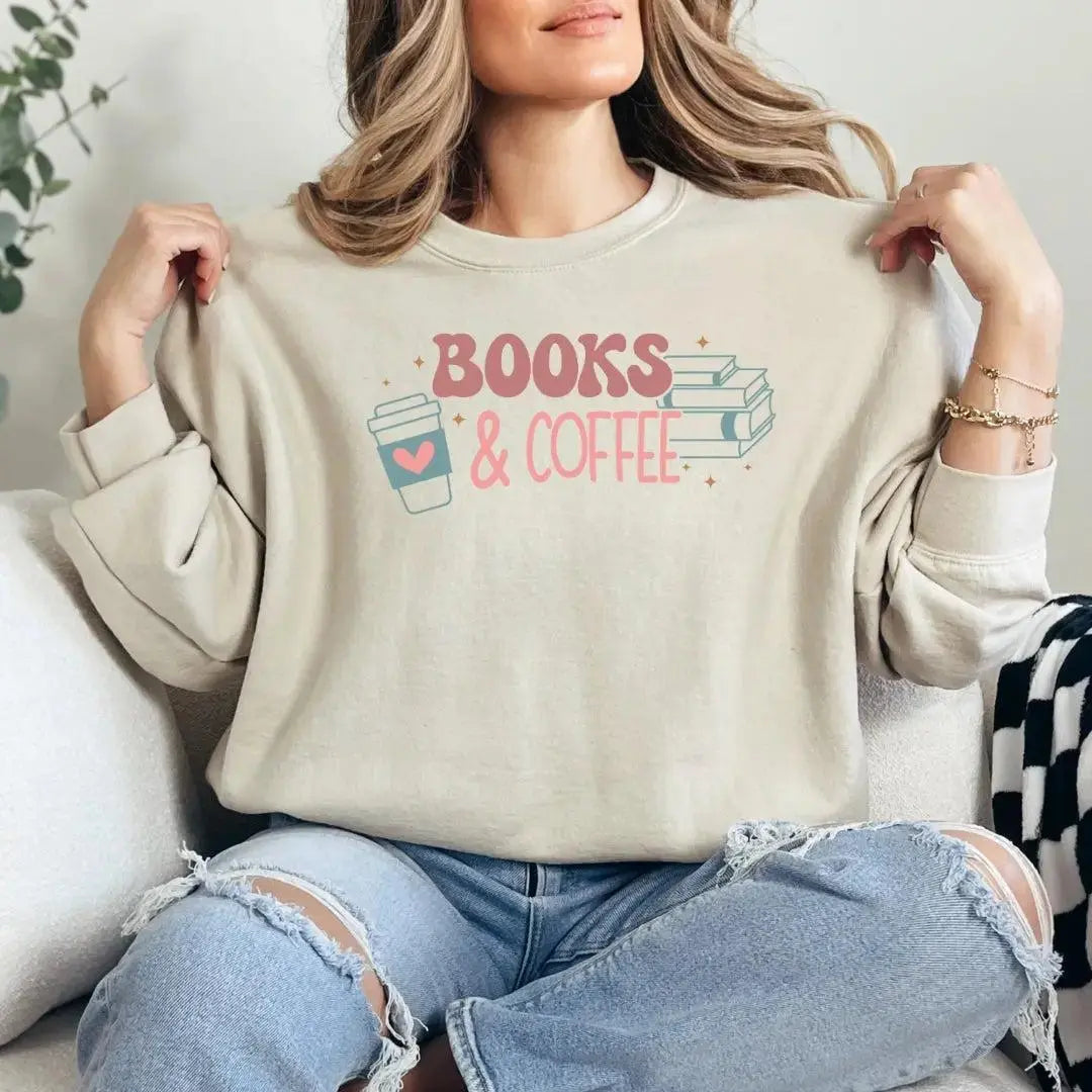 Books & Coffee Crewneck Sweatshirt