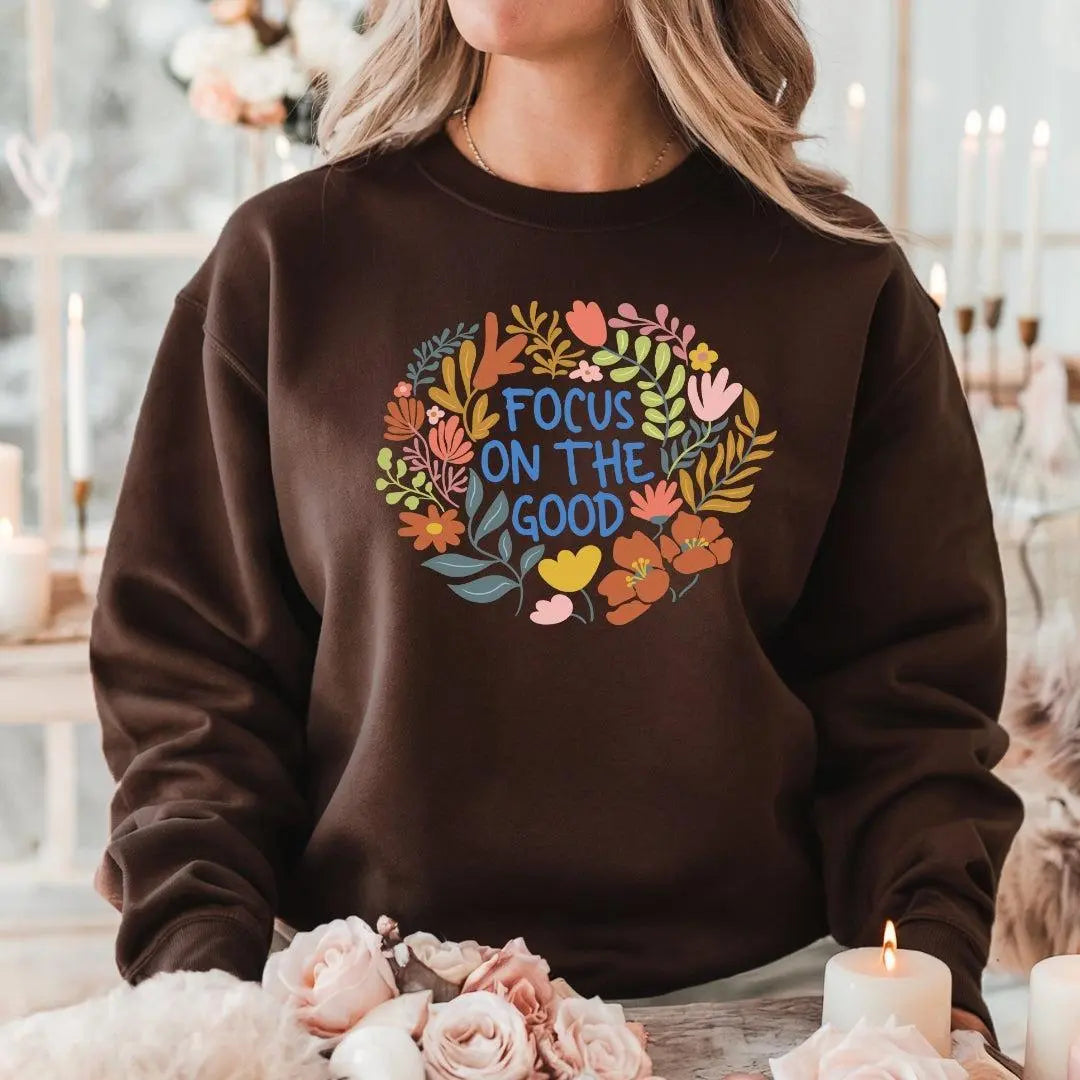 Focus on the Good Floral Crewneck Sweatshirt