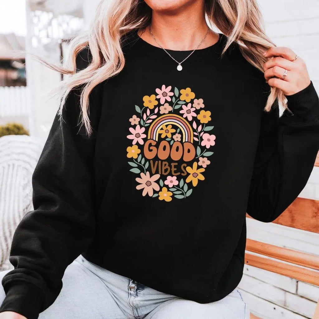 Positivity Floral Sweatshirts