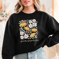 Growth Not Perfection Floral Crewneck Sweatshirt