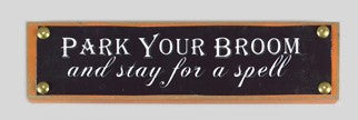 Wood and Canvas Halloween Sign