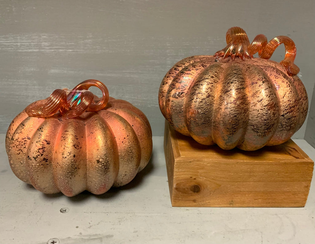 Speckled Glass Pumpkins