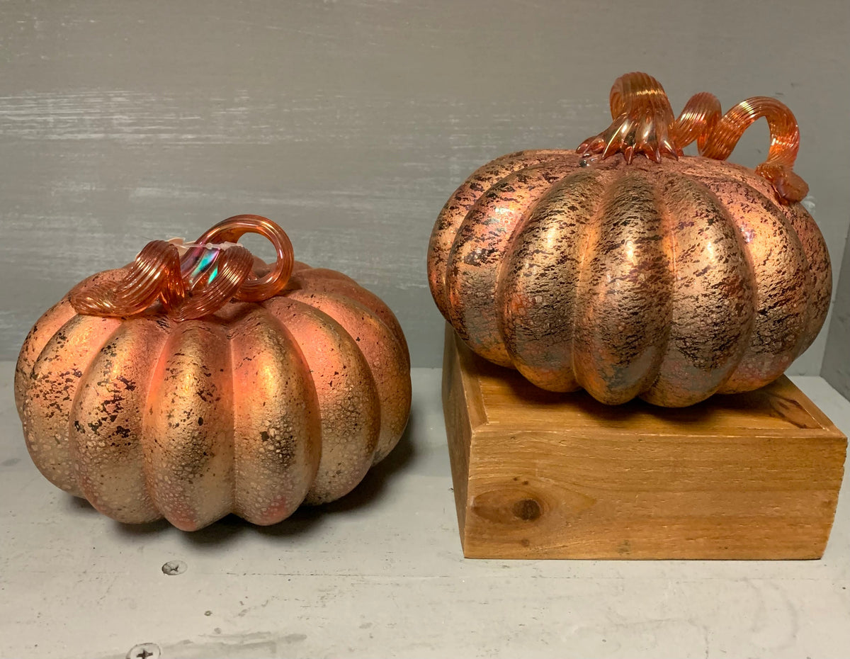 Speckled Glass Pumpkins