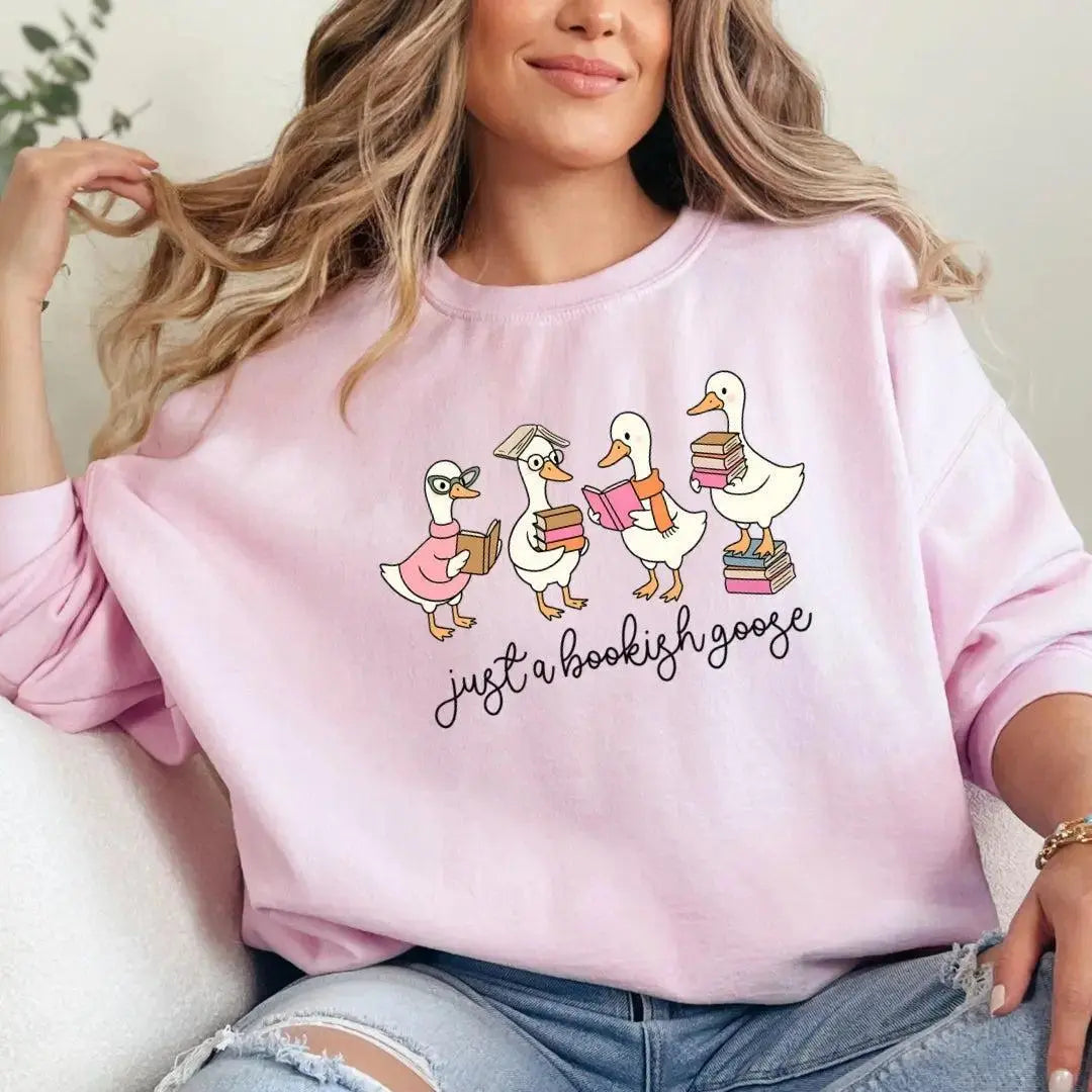 Just a Bookish Goose Crewneck Sweatshirt