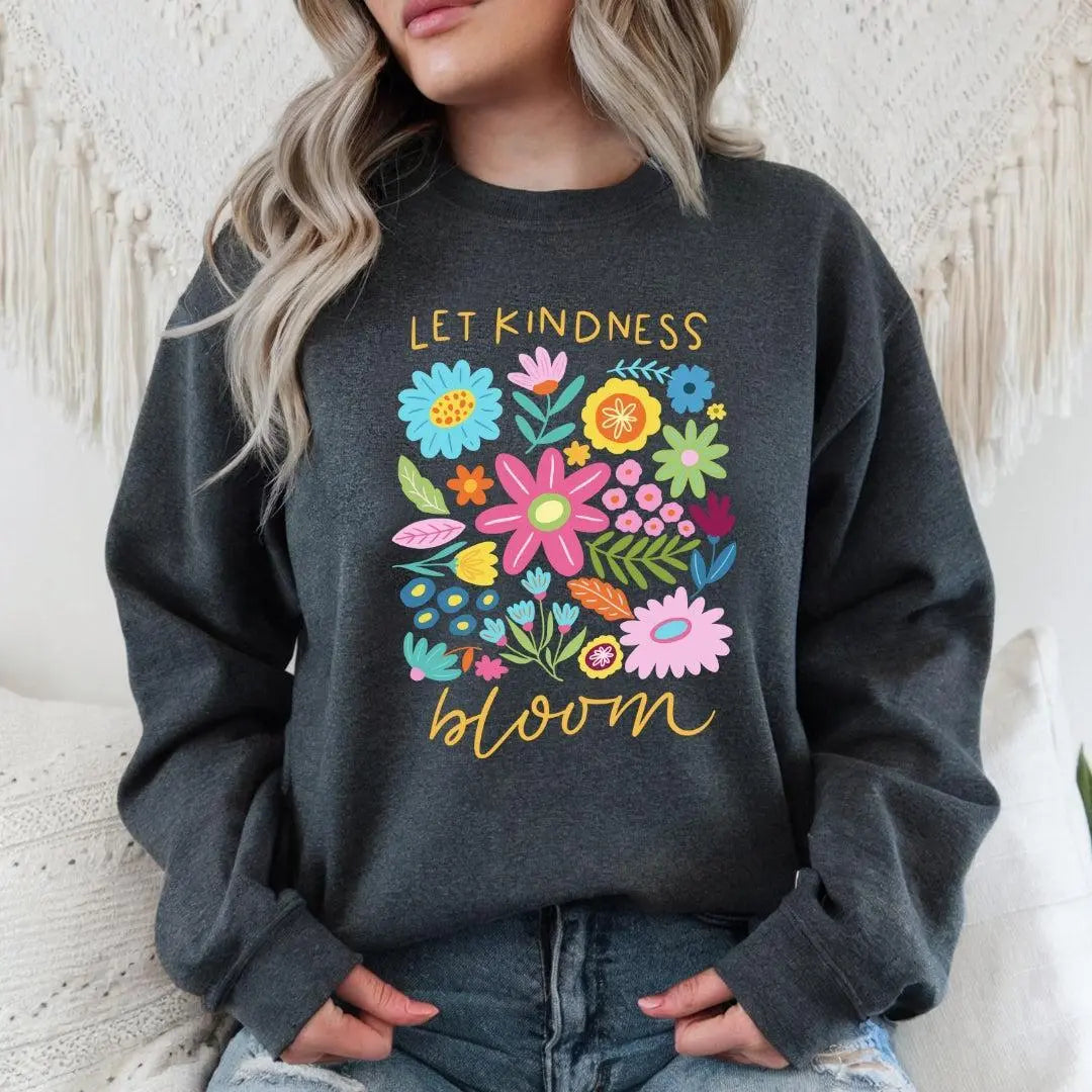 Positivity Floral Sweatshirts