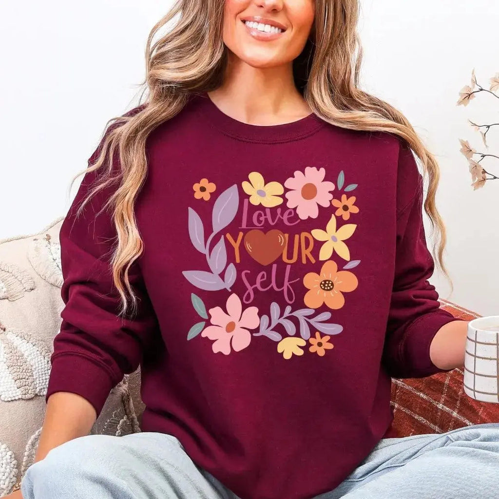 Positivity Floral Sweatshirts