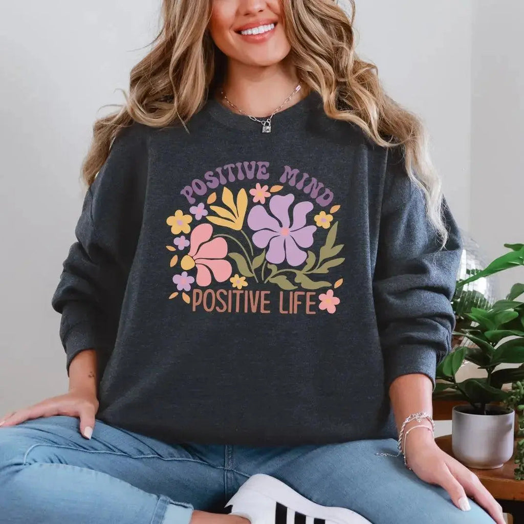Positivity Floral Sweatshirts