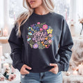 Spread Love Floral Wreath Crewneck Sweatshirt