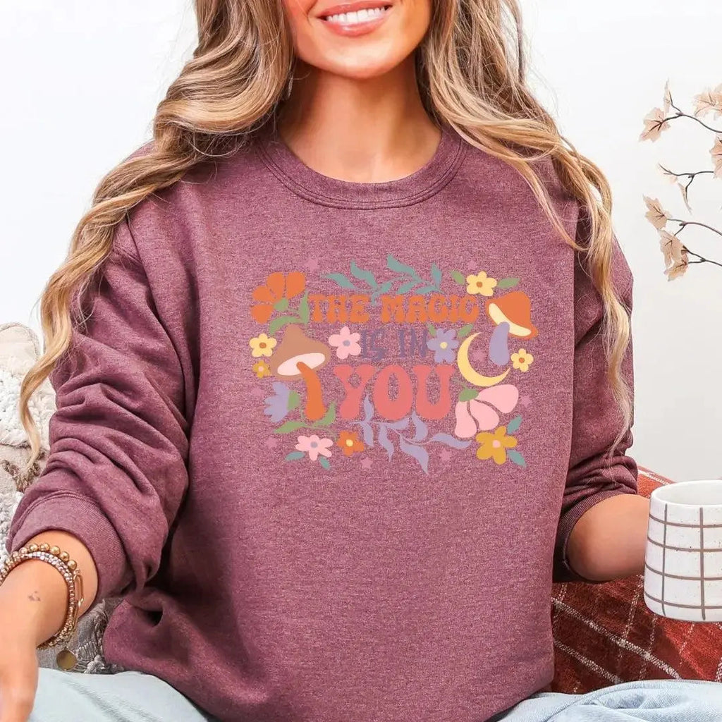 Positivity Floral Sweatshirts