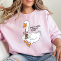 What if Coffee Is Addicted to Me? Silly Goose Crewneck Sweatshirt