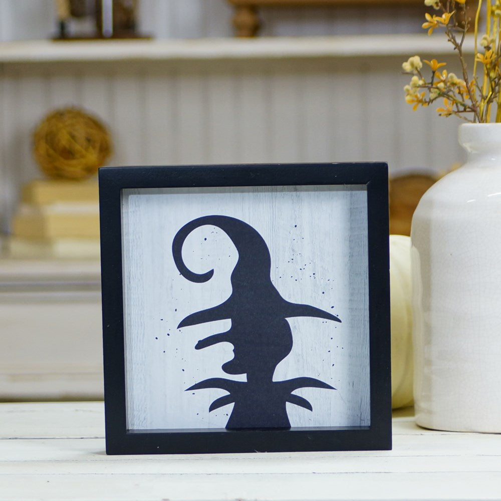Black and White Halloween Box Signs