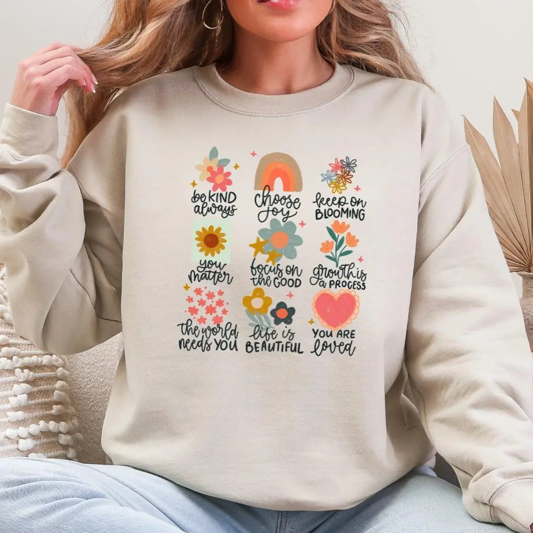 You Matter Choose Joy Life is Beautiful Crewneck Sweatshirt